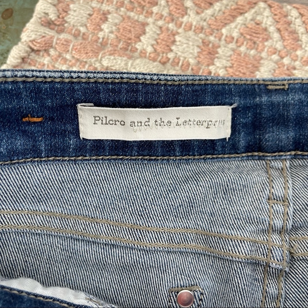 Anthropologie Pilcro Mid-Rise Slim Boyfriend Jeans Sz 26 comfort - Picture 10 of 16